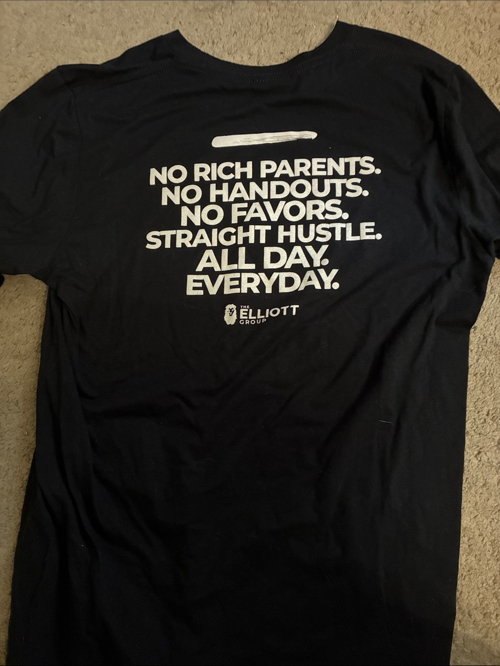 Current/Elliott Black Graphic Tee with White Text